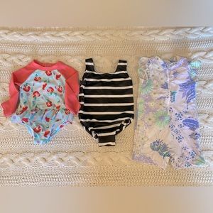 Baby girls swim lot